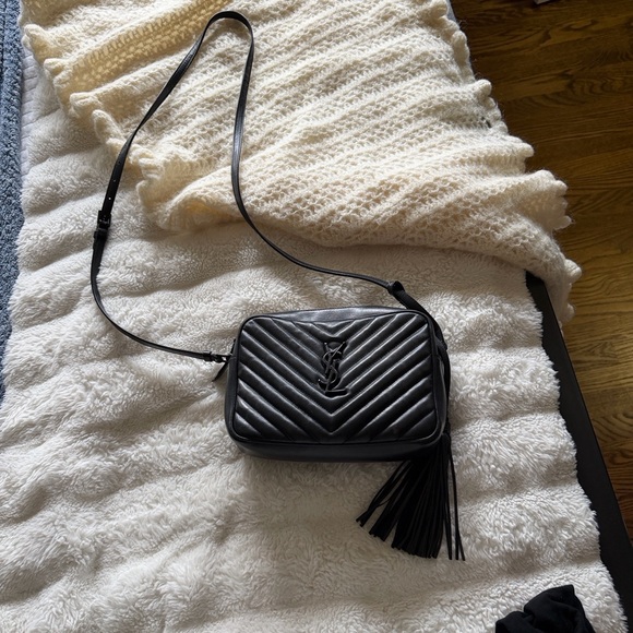 Yves Saint Laurent Metallic Black Crossbody Bag - Picture 3 of 5